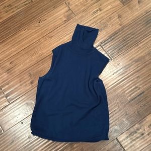 100% cashmere vintage cobalt turtleneck top